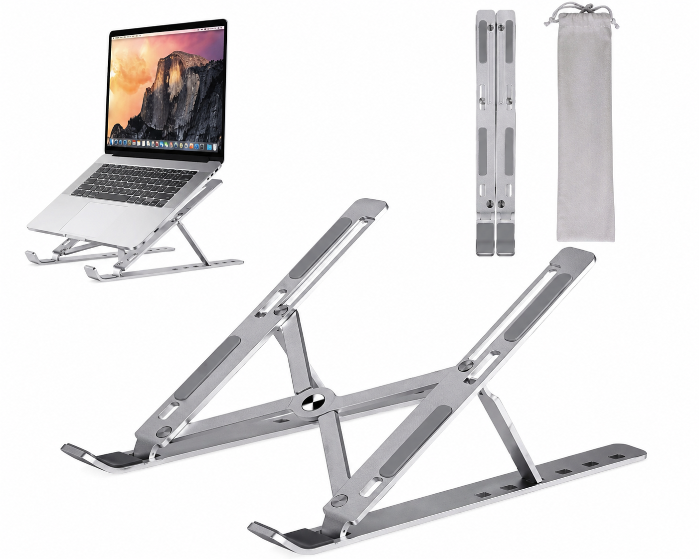Aluminum Foldable Laptop Stand | Adjustable & Portable | Shop Spot