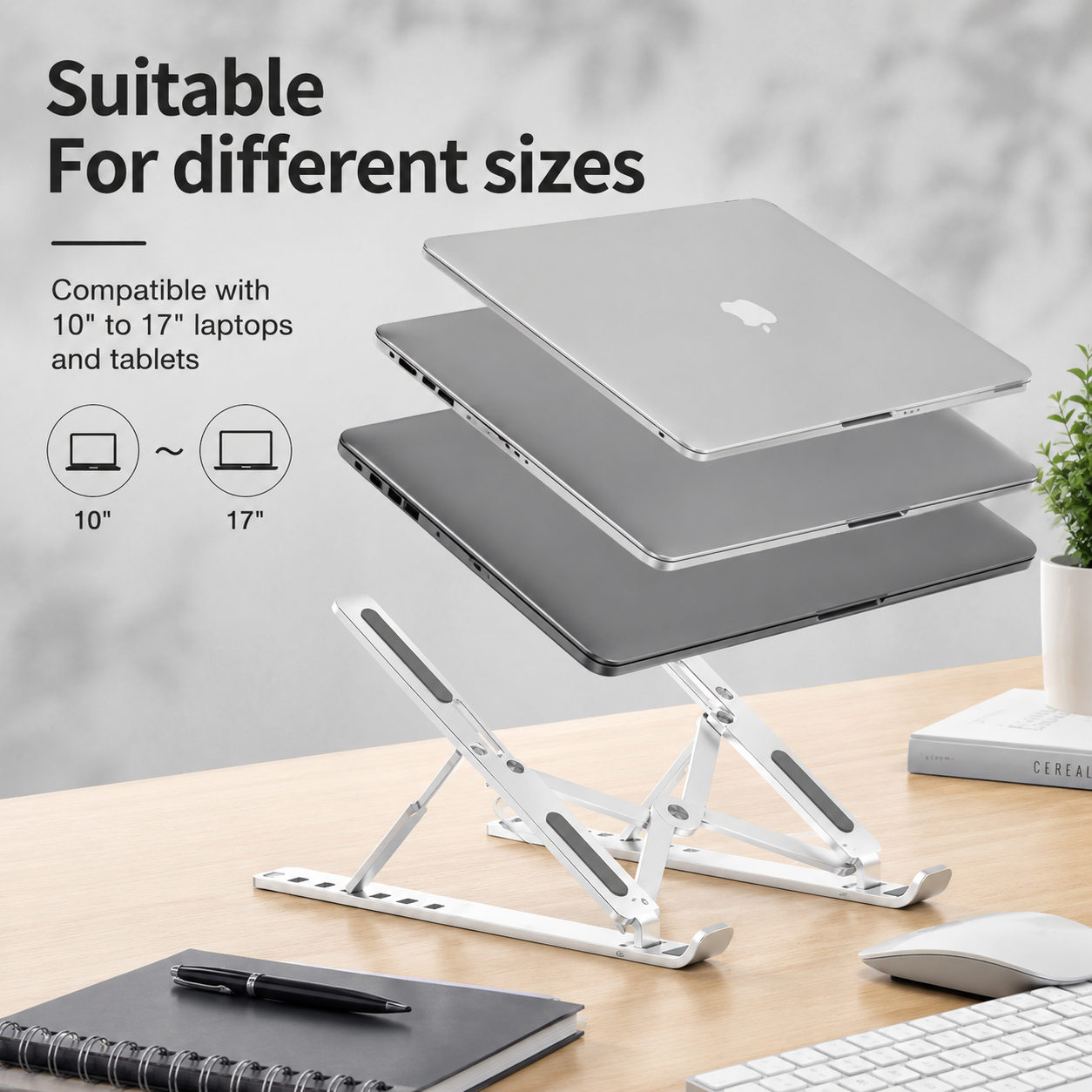 Aluminum Foldable Laptop Stand | Adjustable & Portable | Shop Spot