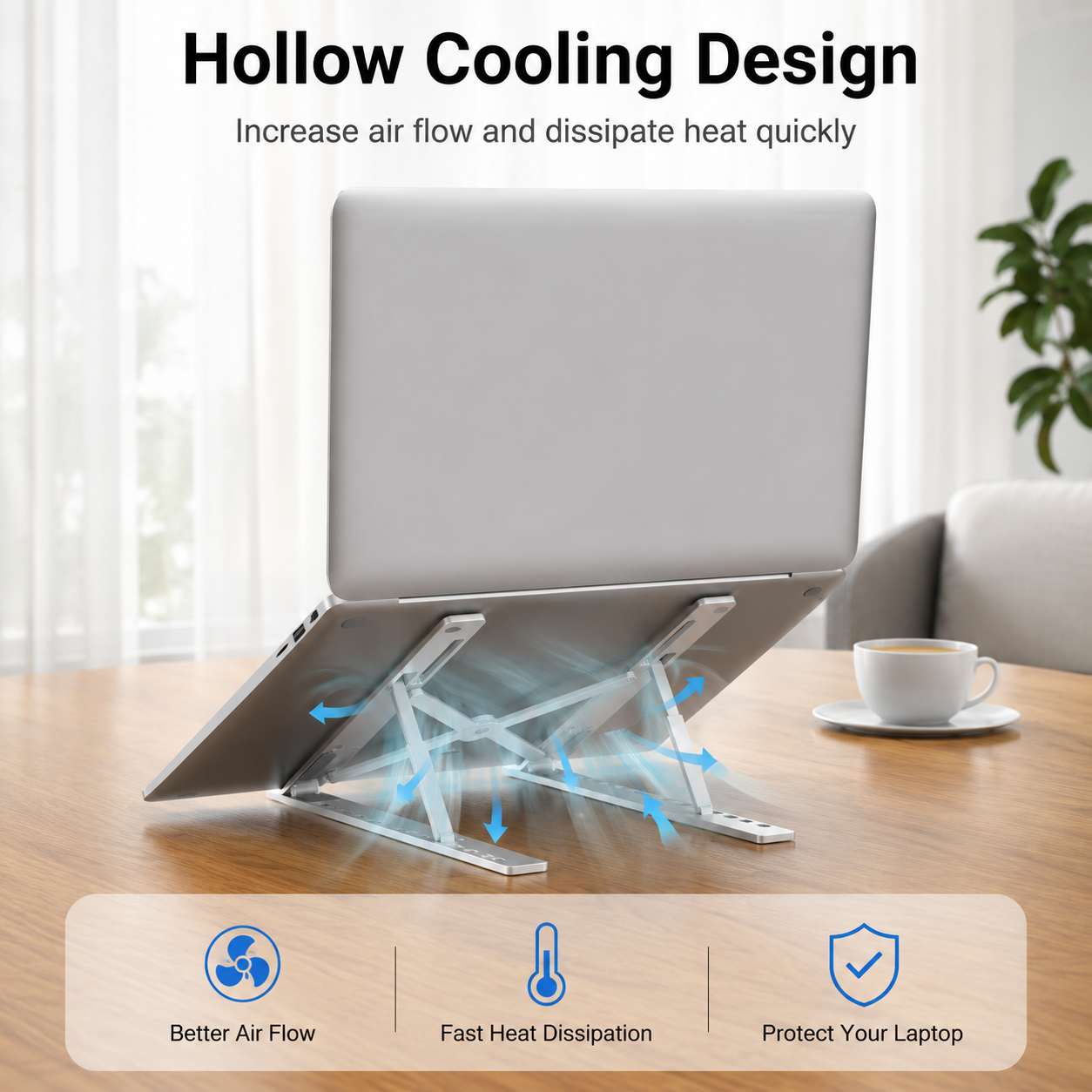 Aluminum Foldable Laptop Stand | Adjustable & Portable | Shop Spot
