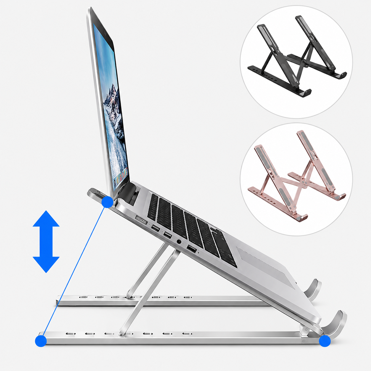 Aluminum Foldable Laptop Stand | Adjustable & Portable | Shop Spot