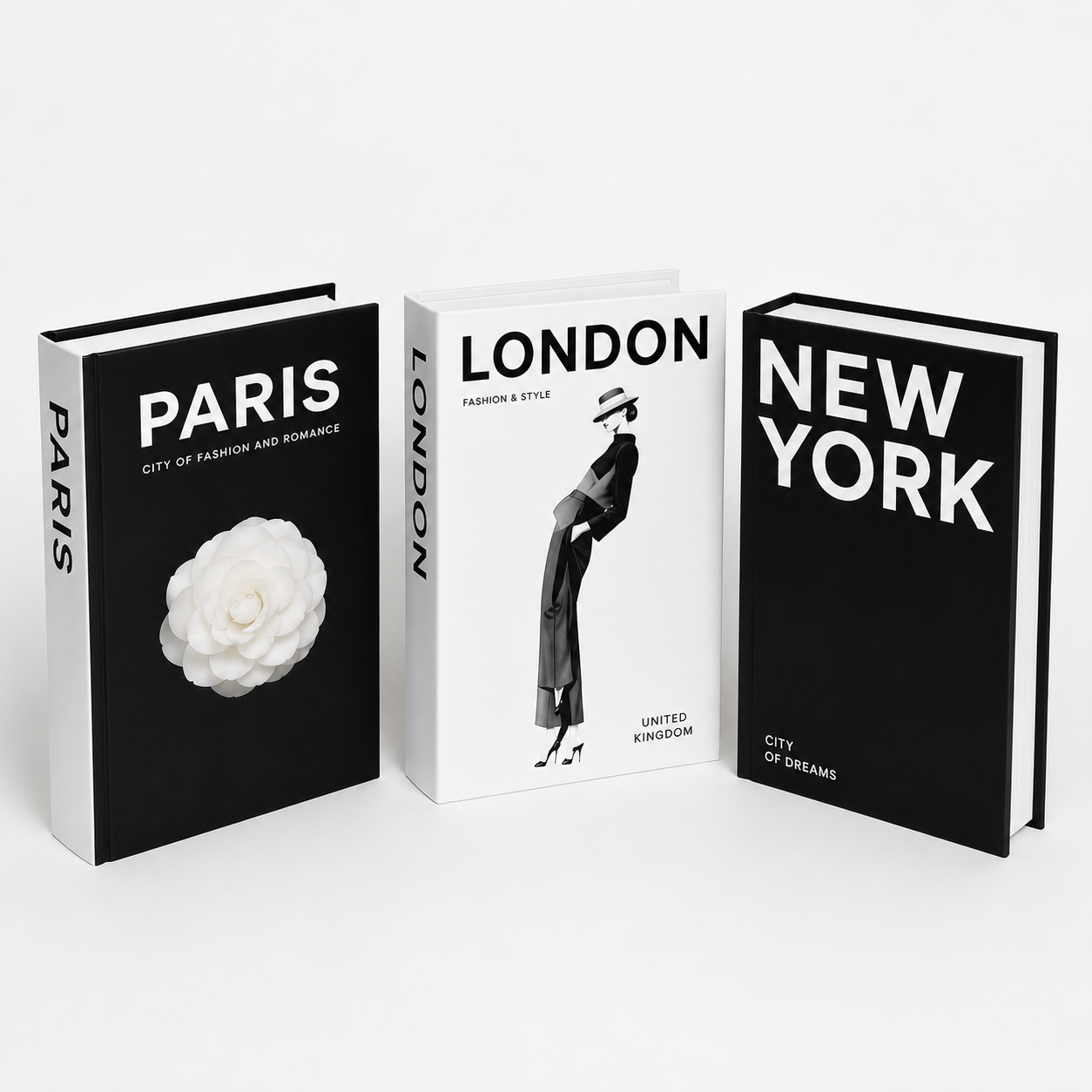 3PCS Decorative Fake Books for Home Decor, Bookshelf & Coffee Table
