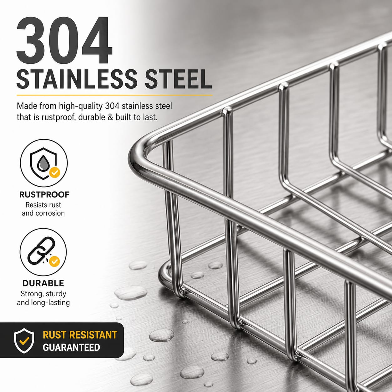 Stainless Steel Faucet Storage Holder – Kitchen Sink Organizer | Shop Spot