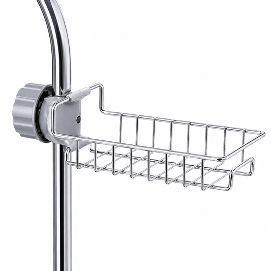 Stainless Steel Faucet Storage Holder – Kitchen Sink Organizer | Shop Spot